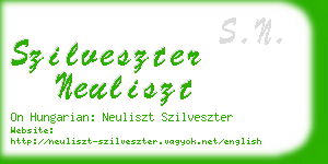 szilveszter neuliszt business card